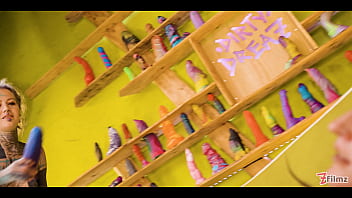 Heavily tattooed lesbian pushed to the limit with big toys intense fisting first time dp and a real orgasm