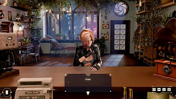 A policewoman a rabbit jerks off a barista's cock to get some magic nectar