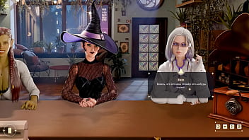 A policewoman a rabbit jerks off a barista's cock to get some magic nectar