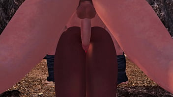 Dragonborn fucks adventurer at her campsite