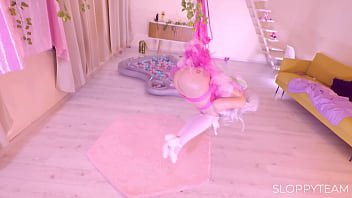 Suspension bondage rope crazy doggy style full control