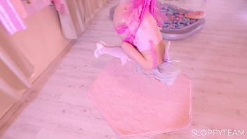 Suspension bondage rope crazy doggy style full control