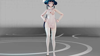 Blue archive ryuuge kisaki hentai undress dance mmd 3d blue hair clip