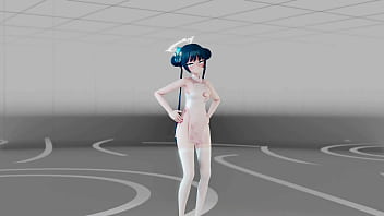 Blue Archive Ryuuge Kisaki Hentai Undress Dance Mmd 3d Blue Hair Clip thumbnail