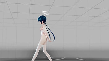 Blue archive ryuuge kisaki hentai undress dance mmd 3d blue hair clip