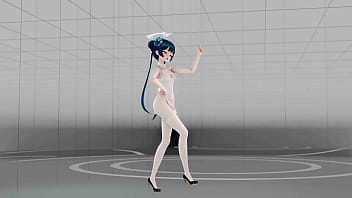 Blue archive ryuuge kisaki hentai undress dance mmd 3d blue hair clip
