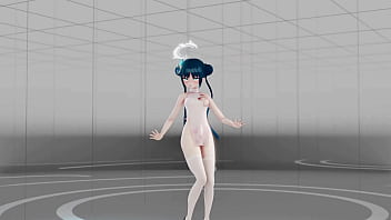 Blue archive ryuuge kisaki hentai undress dance mmd 3d blue hair clip