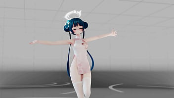 Blue archive ryuuge kisaki hentai undress dance mmd 3d blue hair clip