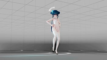 Blue archive ryuuge kisaki hentai undress dance mmd 3d blue hair clip