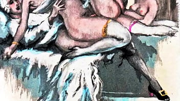 Retro erotic drawings