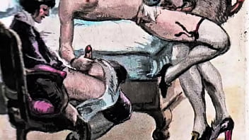 Retro erotic drawings