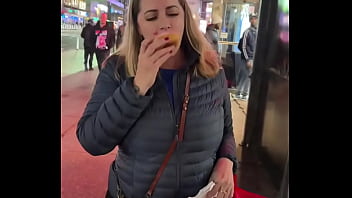 Licking the pink icing off this donut is a little
