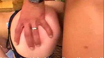 Blonde slut in fishnets gets her ass fucked