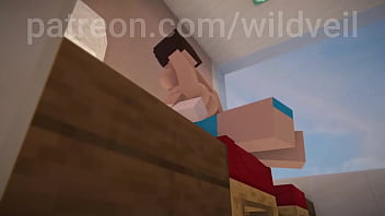 Minecraft cute couple rough sex