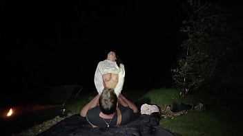 Camping sex in the forest