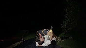 Camping sex in the forest