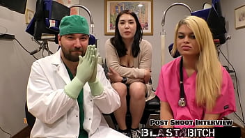 Mina moon's back gets blasted with cum