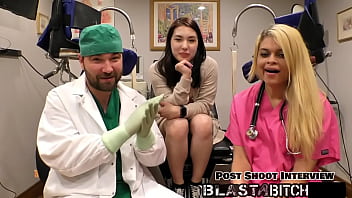 Mina moon's back gets blasted with cum