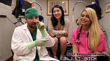 Mina moon's back gets blasted with cum