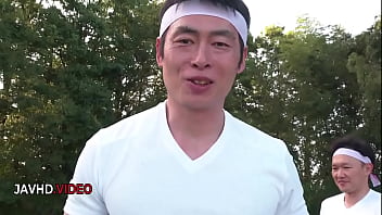 Sara saijo's wild outdoor adventure with multiple partners