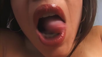 Naturally busty and hairy luccia sucks big cock