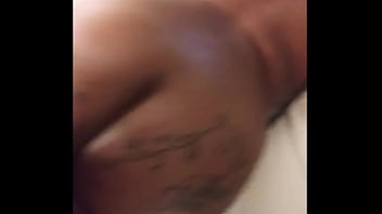 Big booty chick gets backshots and licks cum off hotel window