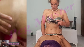 Husband's ass hole wife's sexy milf dominates her whore