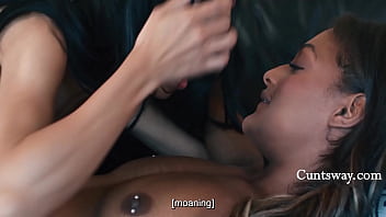 Rivals fight with eachother before have a lesbian fuck