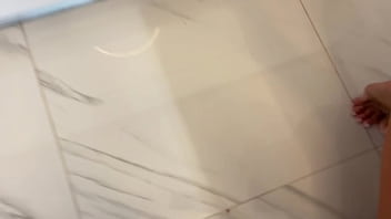 Kitchen masturbation turns into rough sex with pussy creampie