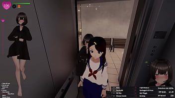 Secret flasher manaka walking in mall big revelation voyeur game