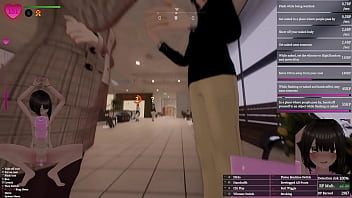 Secret flasher manaka walking in mall big revelation voyeur game