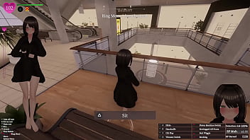 Secret flasher manaka walking in mall big revelation voyeur game