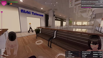 Secret Flasher Manaka Walking In Mall Big Revelation Voyeur Game thumbnail