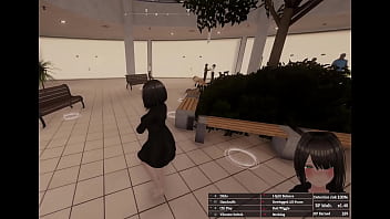 Secret flasher manaka walking in mall big revelation voyeur game