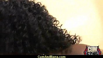 Real ebony babe getting hard core group making out 28