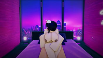 A futa asked a slutty nurse to help her out