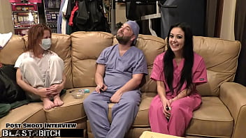 Become nurse as blaire celeste's mouth gets blasted with huge load of cum