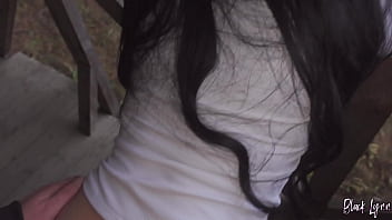 Gifted slut black lynn loves risky public quickies and cum on her ass