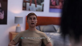 My bimbo dream #14 hot blonde bimbo milf with fake tits loves to give her 18 year old stepson a boobjob and gets a massive facial