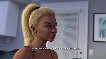 My bimbo dream #14 hot blonde bimbo milf with fake tits loves to give her 18 year old stepson a boobjob and gets a massive facial