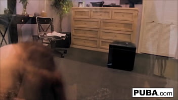 Busty babe takes a fat cock