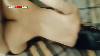 Amateur asian girl fucked and cummed on hairy pussy