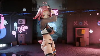 Vtuber strips & dances to kpop mmd