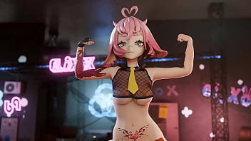 Vtuber strips & dances to kpop mmd