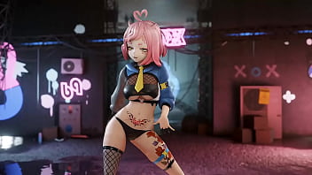 Vtuber strips & dances to kpop mmd