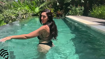 Hot Milf Fucked By The Pool And Get Sperm On Face thumbnail