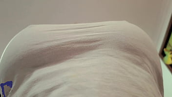 Latina milf gets horny plays with herself then rides her neighbor and swallows his cum