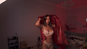 Filming a solo porn set of a japanese kitsune fox full bts video