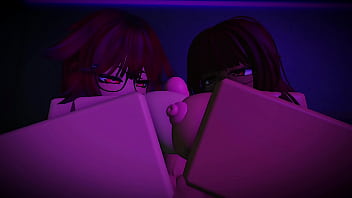Two roblox friends share my cock