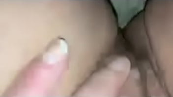 Wife rubs her tight pussy and squirts masturbating